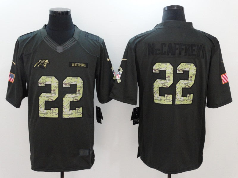 Men’s Carolina Panthers #22 Christian McCaffrey Black Jersey
