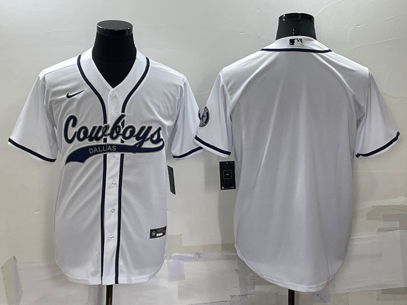 Men’s Dallas Cowboys White Blank Jersey