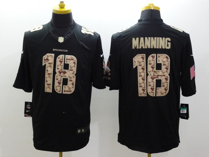 Men’s Denver Broncos Peyton Manning #18 Black Jersey