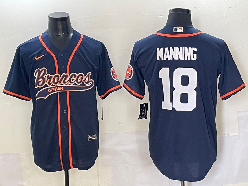 Men’s Denver Broncos Peyton Manning #18 Navy Jersey