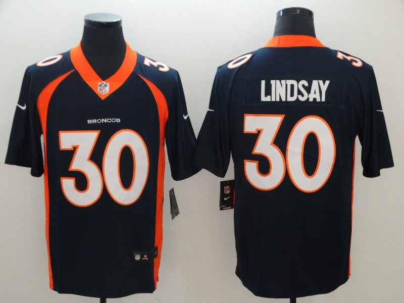Men’s Denver Broncos Phillip Lindsay #30 Navy Jersey