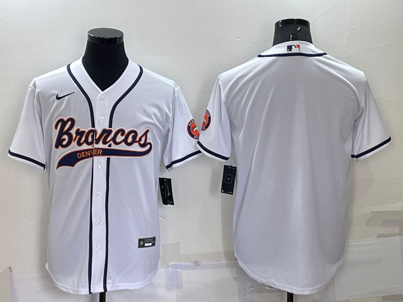 Men’s Denver Broncos White Blank Jersey