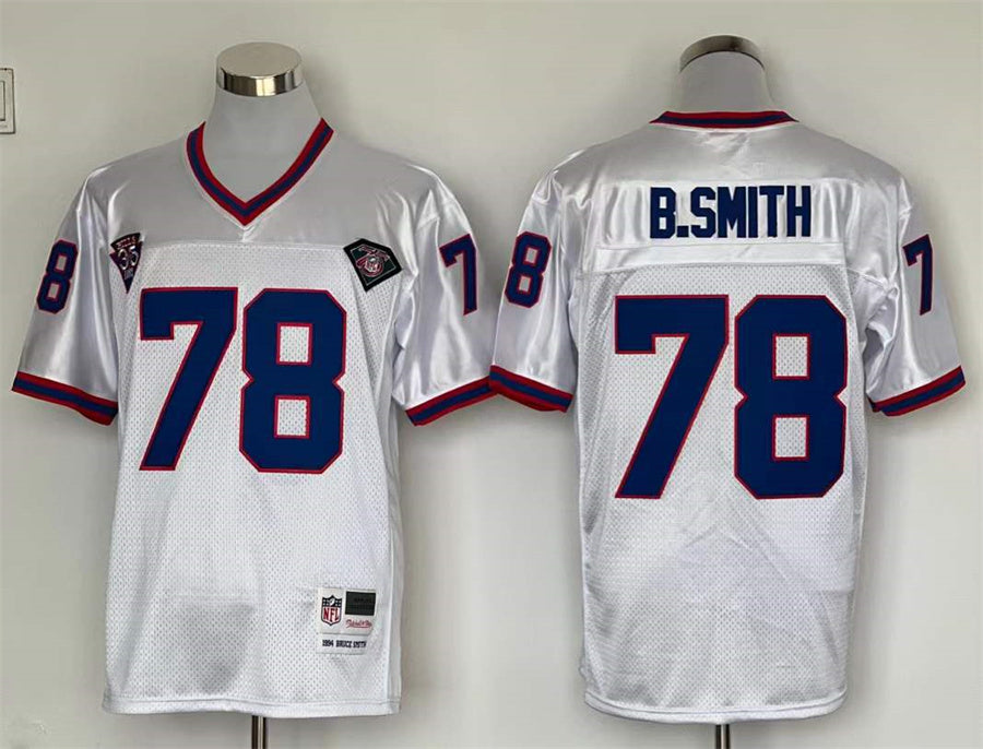 Men’s Buffalo Bills Bruce Smith Mitchell & Ness White Legacy Jersey