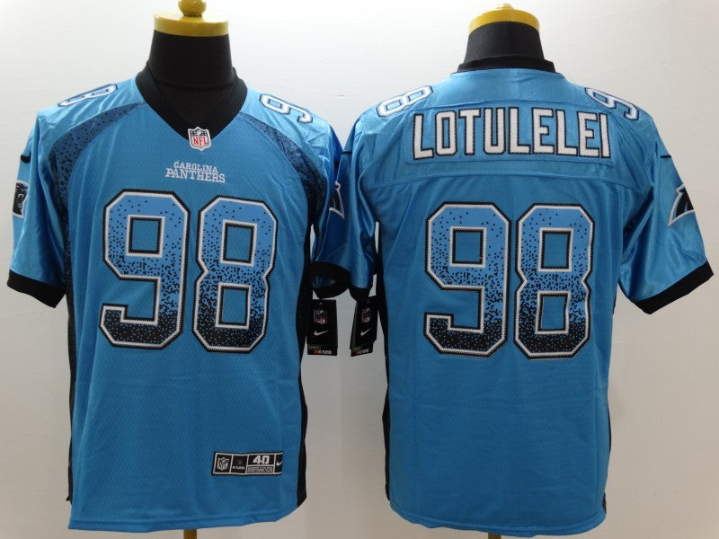 Men’s Carolina Panthers Star Lotulelei #98 Blue Jersey