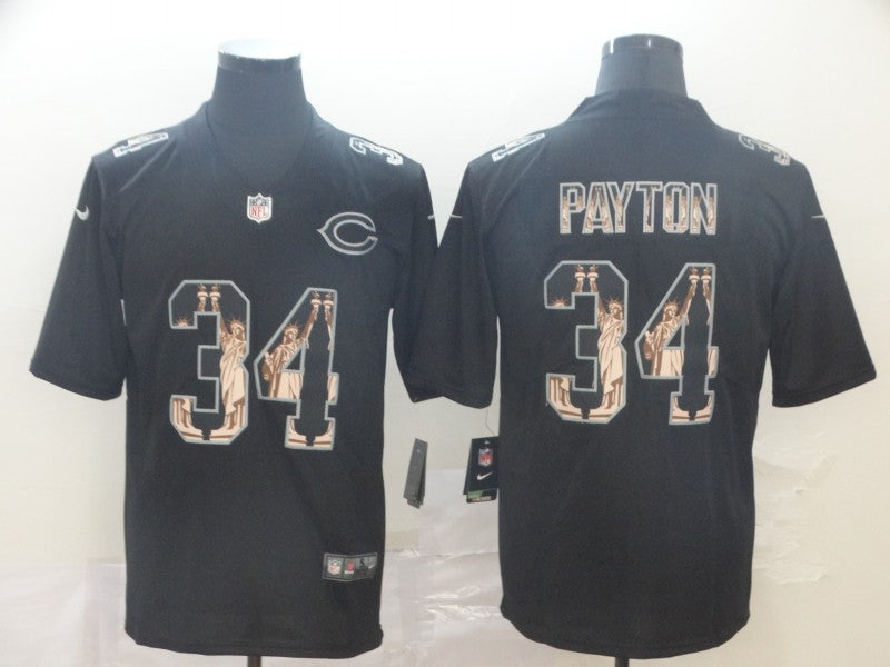 Men’s Chicago Bears #34 Walter Payton Black Jersey