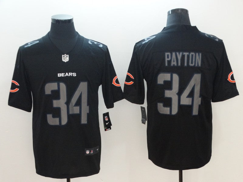 Men’s Chicago Bears Walter Payton #34 Black Jersey