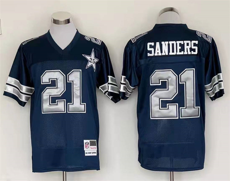 Men’s Dallas Cowboys Deion Sanders Mitchell & Ness Navy Legacy Jersey