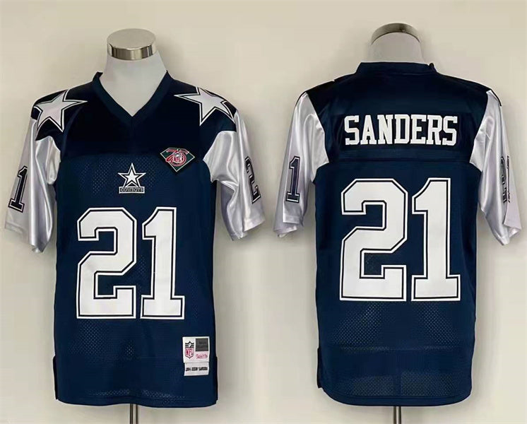 Men’s Dallas Cowboys Deion Sanders Mitchell & Ness Navy Legacy Jersey